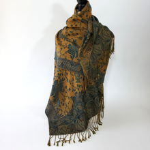 Load image into Gallery viewer, Vintage Pashmina Fringed Paisley Print Wrap Scarf
