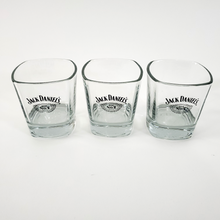 Load image into Gallery viewer, Jack Daniel&#39;s  Old No. 7  Rocks Glasses 3D Embossed Bottom Set of 3 3.5&quot;
