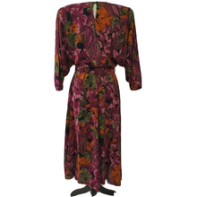Load image into Gallery viewer, Vintage 80&#39;s Pellini Belted Midi Boho Dress Dolman Sleeves w Pockets Size 9/10
