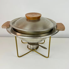 Load image into Gallery viewer, International Stainless Steel Wood-Handled Chafing Dish
