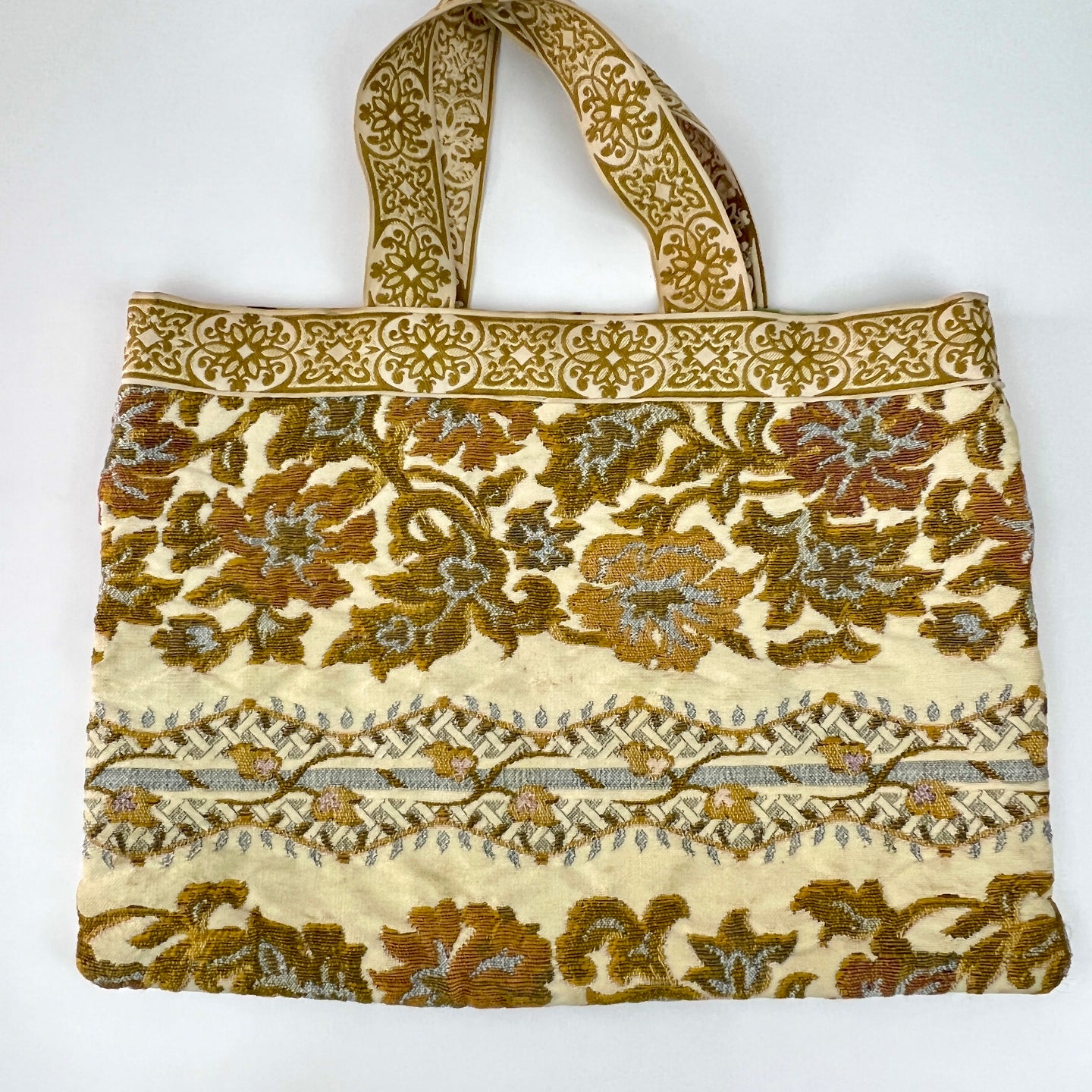 Vintage Embroidered Tote Handcrafted