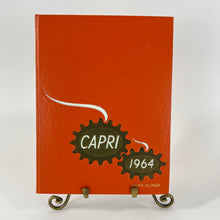 Load image into Gallery viewer, Samuel C. Mumford High School CAPRI Yearbook 1964. Orange hardcover. In dedication to the memory of President John Fitzgerald Kennedy 1917 to 1963.  Excellent condition.
