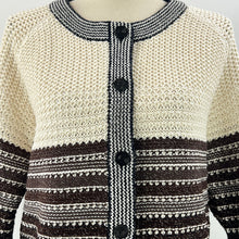 Load image into Gallery viewer, St John Metallic Knit Wool Cardigan Sweater Size 10
