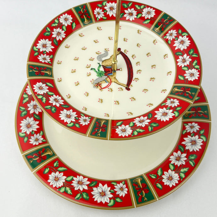 Charlton Hall by Kobe Christmas Two-Tier Tidbit Cake Server