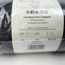 Load image into Gallery viewer, Lion Brand Yarn Wool-Ease Thick and Quick Bulky Charcoal Anthracite 3 Pack

