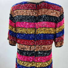 Load image into Gallery viewer, Gold Star Sequin Dress Size XL
