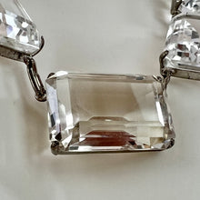 Load image into Gallery viewer, Emerald Cut Rock Quartz Crystal Fine Silver Necklace Made in Japan
