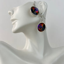 Load image into Gallery viewer, Crystal Vitrail Dangle Drop Earrings 1.5&quot; Drop Multicolor Crystal
