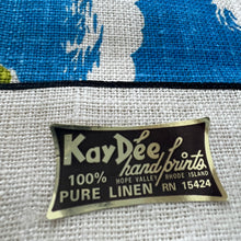 Load image into Gallery viewer, Vintage Kay Dee Handprints 100% Linen Home Of Washington
