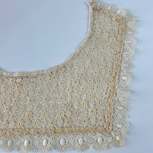 Load image into Gallery viewer, Antique Tatted Lace Yoke + Matching Accessory Piece
