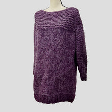 Load image into Gallery viewer, Handmade Angora Wool Knit Tunic Sweater Size XL
