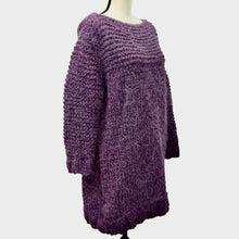 Load image into Gallery viewer, Handmade Angora Wool Knit Tunic Sweater Size XL
