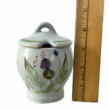 Load image into Gallery viewer, Vintage Hand-painted Stoneware Jam Jar &amp; Lid Made in Scotland
