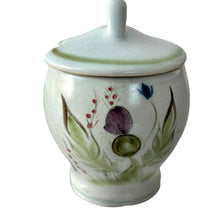 Load image into Gallery viewer, Vintage Hand-painted Stoneware Jam Jar &amp; Lid Made in Scotland
