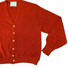 Load image into Gallery viewer, Vintage Cardigan Sweater Orange Kurt Cobain Grunge Size Large
