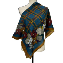 Load image into Gallery viewer, Perry Ellis Floral Wool Shawl 34 x 34
