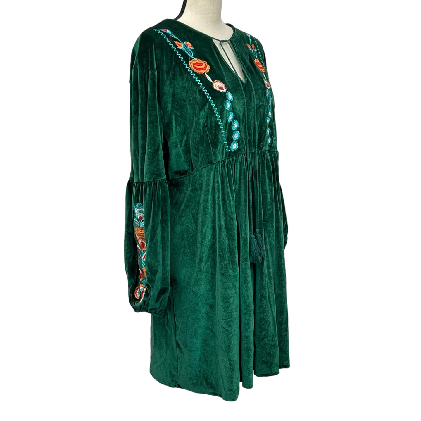 Embroidered Peasant Dress 3XL