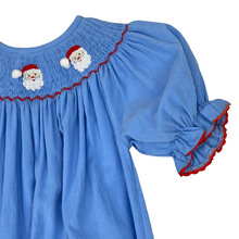 Load image into Gallery viewer, Children&#39;s Smocked or Not Embroidered Santa Clause Dress Size 8

