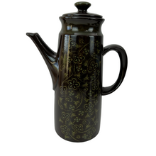 Load image into Gallery viewer, 60s Madeira Brown and Green Floral Carafe Pitcher Coffee Serving Set
