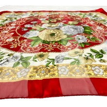 Load image into Gallery viewer, Vintage Valentino Red Floral Silk Scarf Made in Italy
