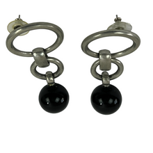 Load image into Gallery viewer, Vintage Ben Amun Dangle Ball Womens Earrings 3 1/4&quot;
