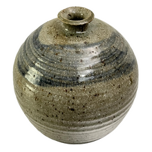 Load image into Gallery viewer, Signed Round Glazed Stoneware Pottery Vase
