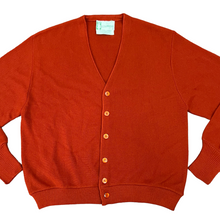Load image into Gallery viewer, Vintage Cardigan Sweater Orange Kurt Cobain Grunge Size Large
