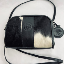 Load image into Gallery viewer, Cowhide Crossbody Purse Black &amp; White
