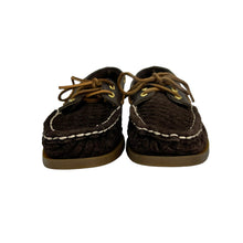 Load image into Gallery viewer, Sperry Top Sider Boat Shoes Loafers Woven Brown Suede Size 8
