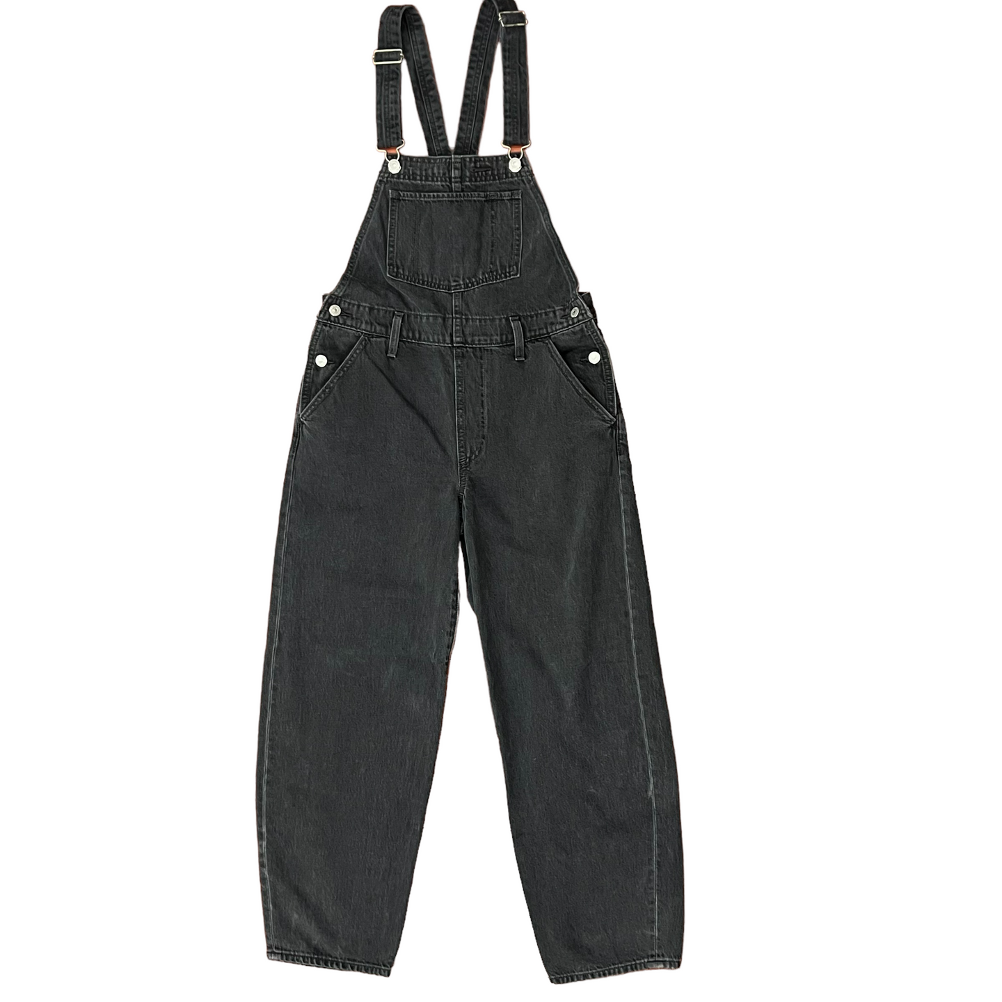 Levi's Baggy Fit Overalls - Women's  Size Small. Color: Dark Gray. 100% cotton.