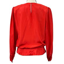 Load image into Gallery viewer, Vintage 80s Red Blouse Size 12
