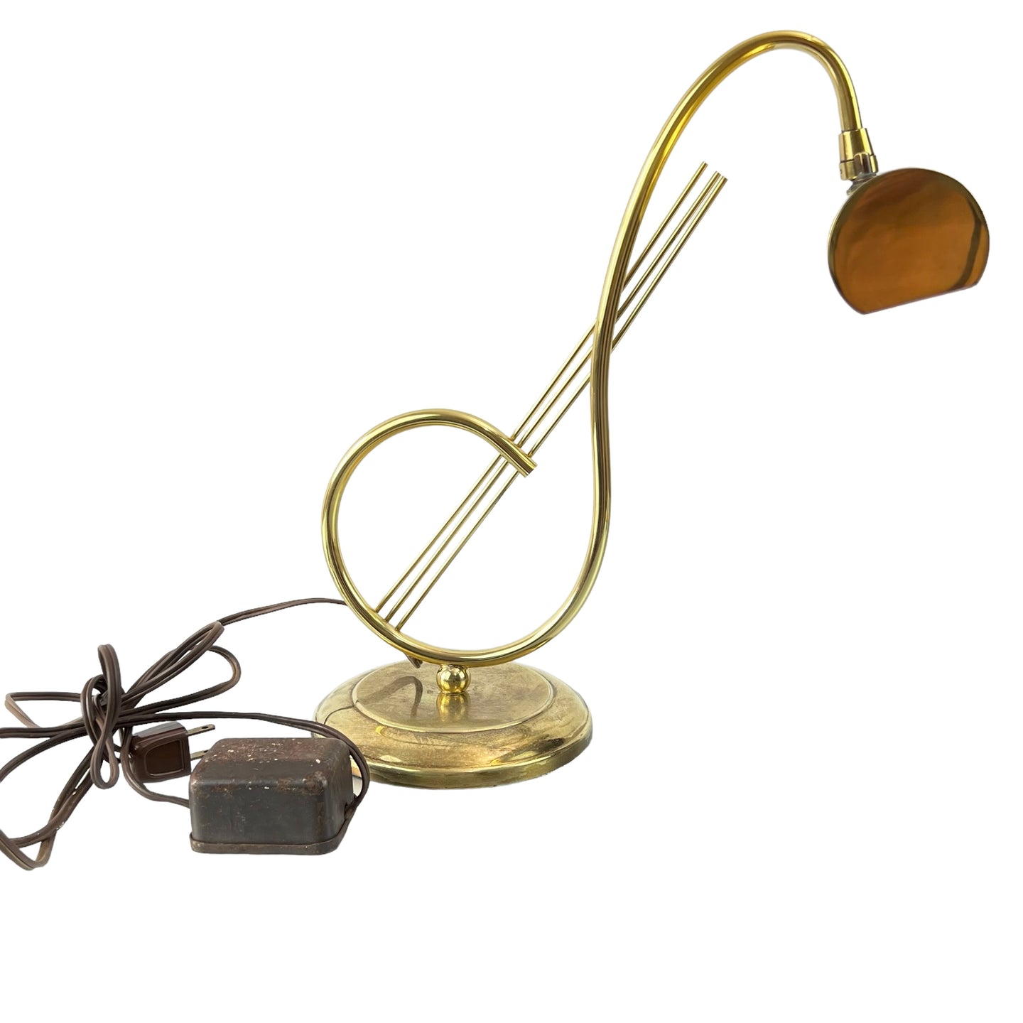 Vintage Brass Piano Music Note Lamp