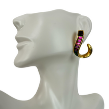 Load image into Gallery viewer, 80s Roman Rainbow Baguette Earrings
