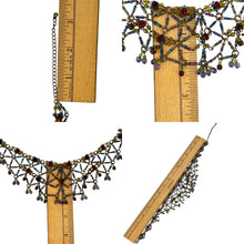 Load image into Gallery viewer, Vintage Hand Beaded Glass Bead Bib Necklace
