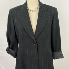 Load image into Gallery viewer, Vintage 90&#39;s Black Striped Blazer Size 12

