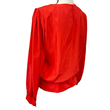 Load image into Gallery viewer, Vintage 80s Red Blouse Size 12
