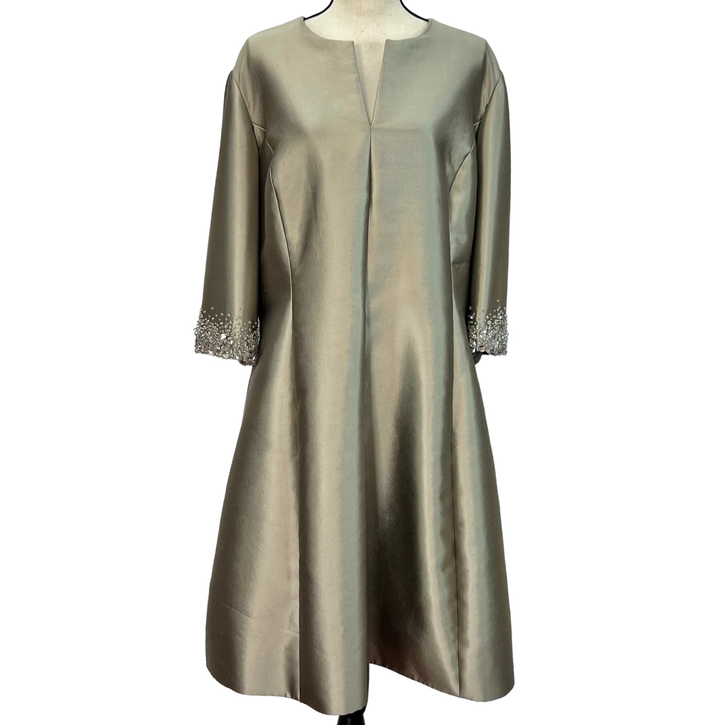 Catherine Regehr Radzimir Crystal Cuff Silk & Wool Evening Gown Size XL