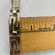 Load image into Gallery viewer, Vintage 925 Silver Greek Key Design Bracelet 7&quot;
