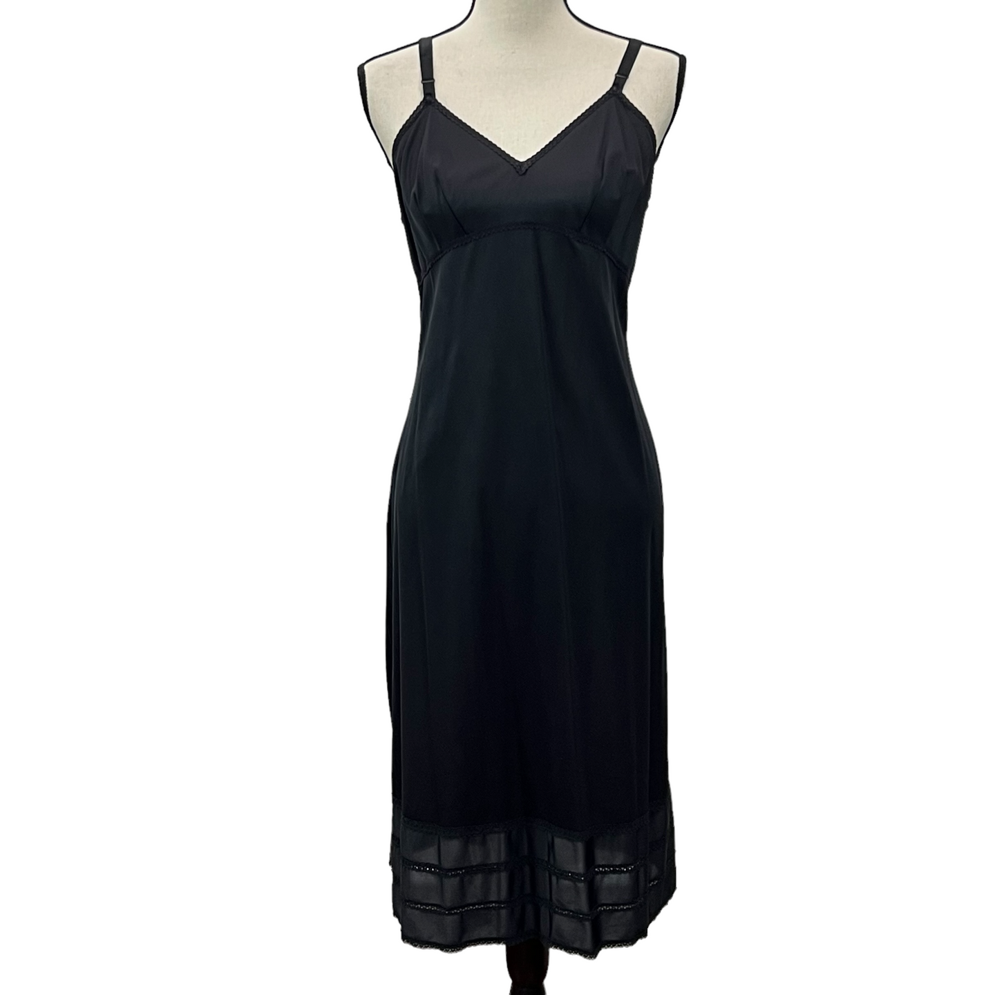 Vintage Black Full Dress Slip 38 Tall