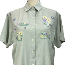Load image into Gallery viewer, Casey &amp; Max Embroidered Button up Shirt 100% Cotton Size Medium
