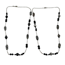 Load image into Gallery viewer, Natural Stone and Faceted Glass Bead Necklace Pair
