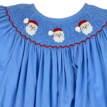 Load image into Gallery viewer, Children&#39;s Smocked or Not Embroidered Santa Clause Dress Size 8
