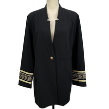 Load image into Gallery viewer, Chico&#39;s Gold Embroided Blazer Jacket Size 2
