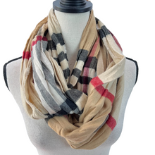 Load image into Gallery viewer, Dillard&#39;s Plaid Infinity Scarf Made in Germany
