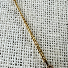 Load image into Gallery viewer, Antique 14-karat gold Art Deco Necklace Blue Stone Pendant 19.5&quot;
