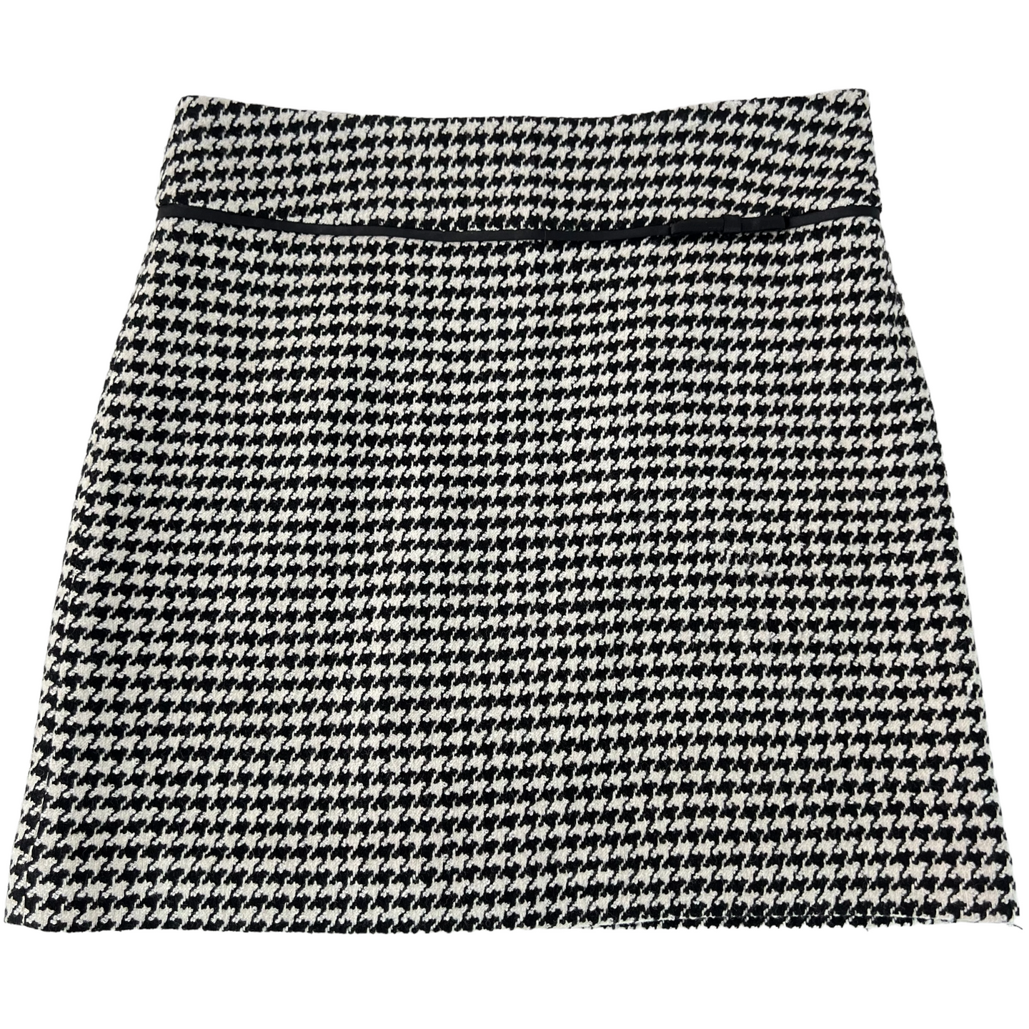 Houndstooth Wool Blend Skirt Black and White Size 12. Brand: Apostrophe. Material: 50% Wool,48% Rayon,1% Spandex. 
