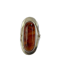 Load image into Gallery viewer, Vintage 925 Mexico Amber Ring Size 7

