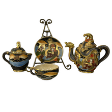 Load image into Gallery viewer, Antique Satsuma Hand Painted Dragon Tea Service for one
