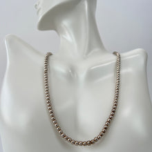 Load image into Gallery viewer, Vintage Italian Silver Bead Necklace 16&quot;
