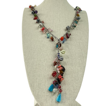Load image into Gallery viewer, Long Glass Bead Charm Necklace

